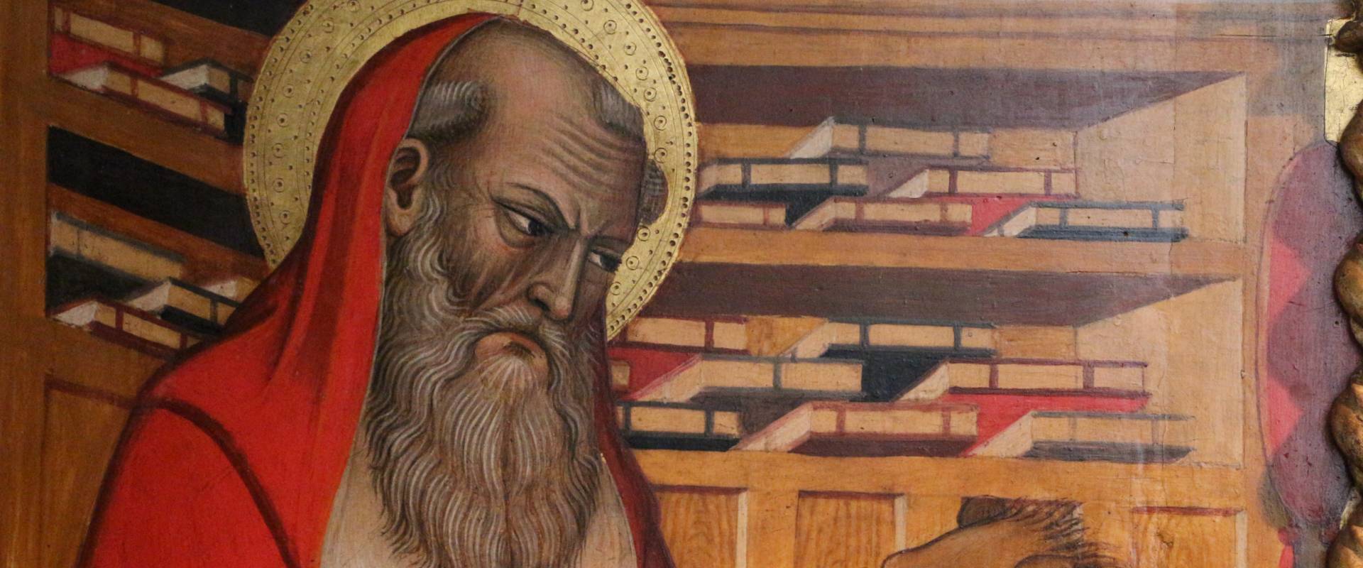 Pietro di giovanni lianori, polittico da s. girolamo di miramonte, 1453, 03 libri foto di Sailko